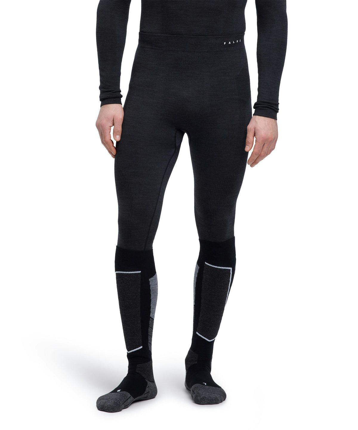 Falke Wool-Tech 3/4 Skiunderbukser Herre - Sort