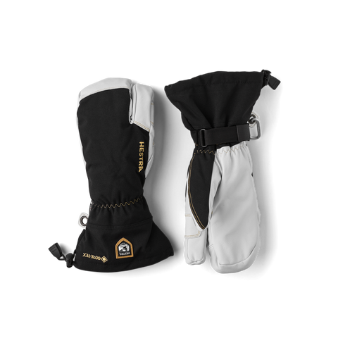 Hestra Army Leather Gore-Tex 3-finger - Sort/Naturgrå
