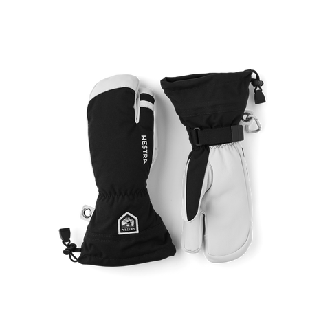 Hestra Army Leather Heli Ski 3-finger - Sort