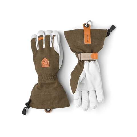 Hestra Army Leather Patrol Gauntlet 5-finger - Oliven