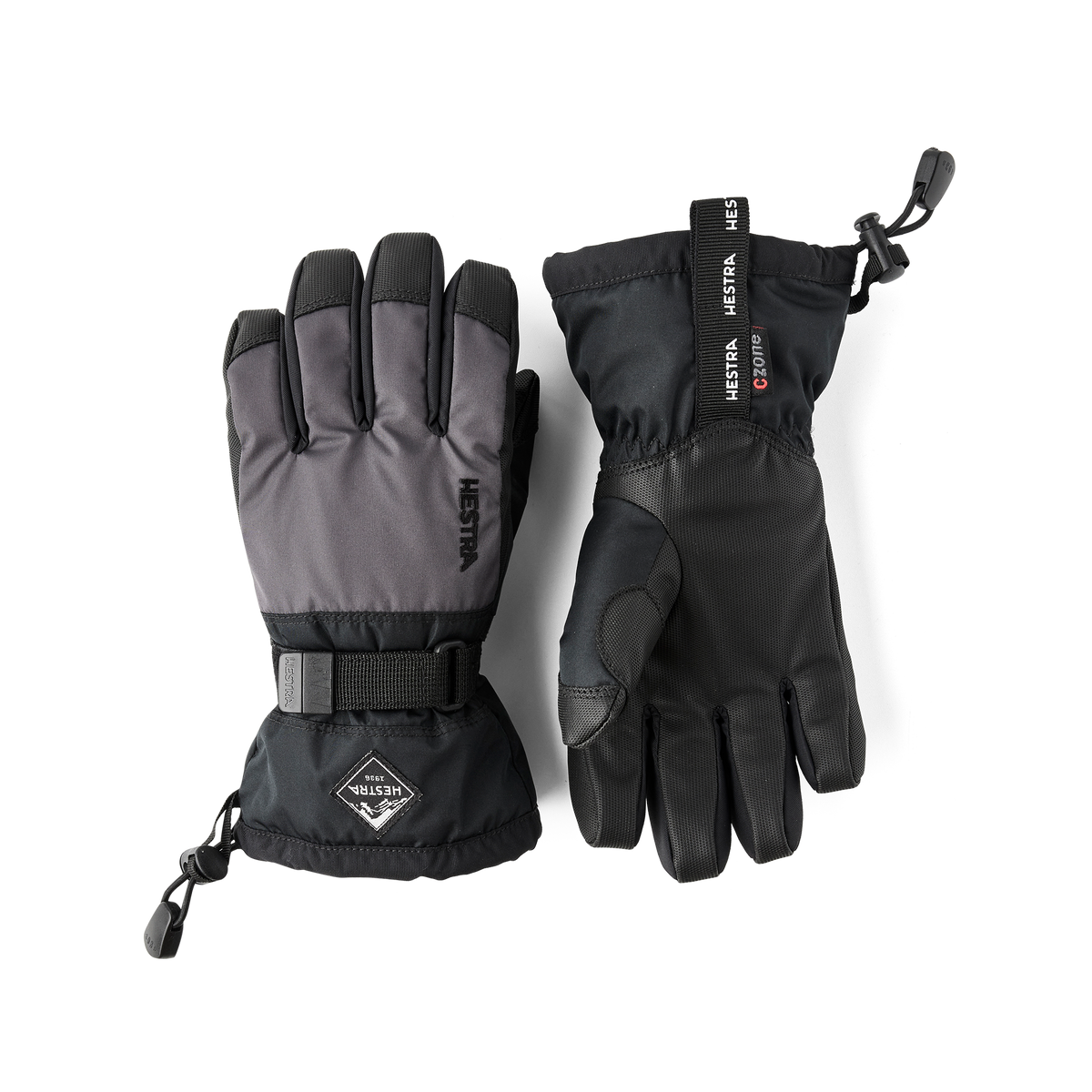 Hestra Gauntlet CZone Jr. 5-finger - Grafit/Sort