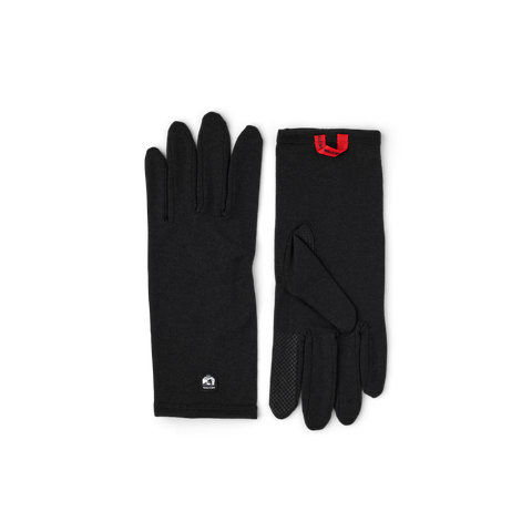 Hestra Merino Wool Liner Long 5-finger - Sort