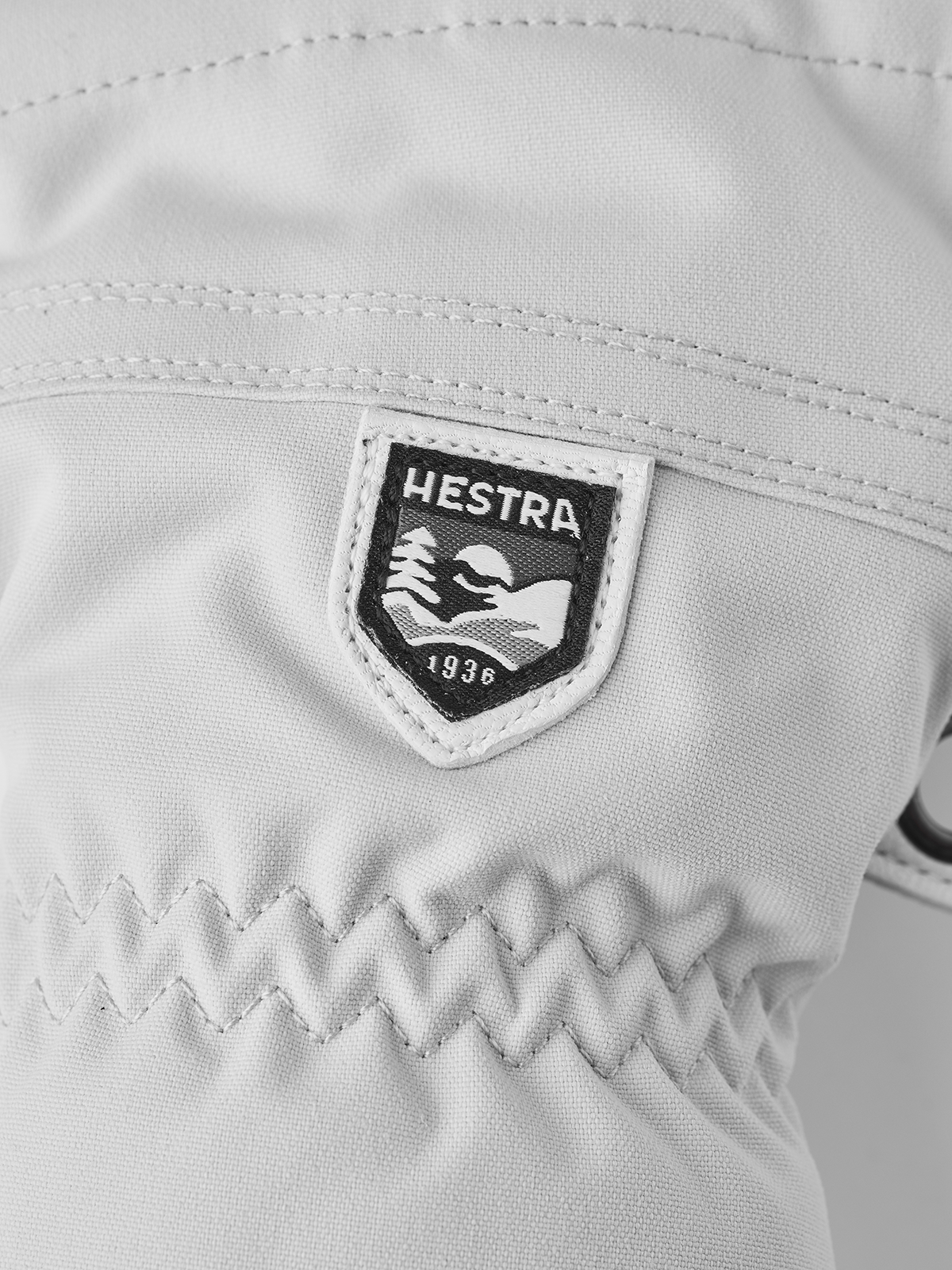 Hestra Heli Ski Dame 5-finger - Lys grå/Offwhite
