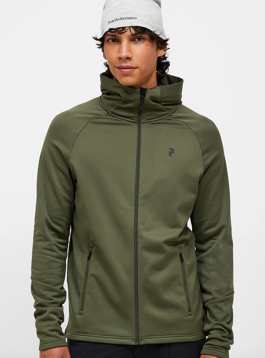 Peak Rider Essentials Zip Hood Pine