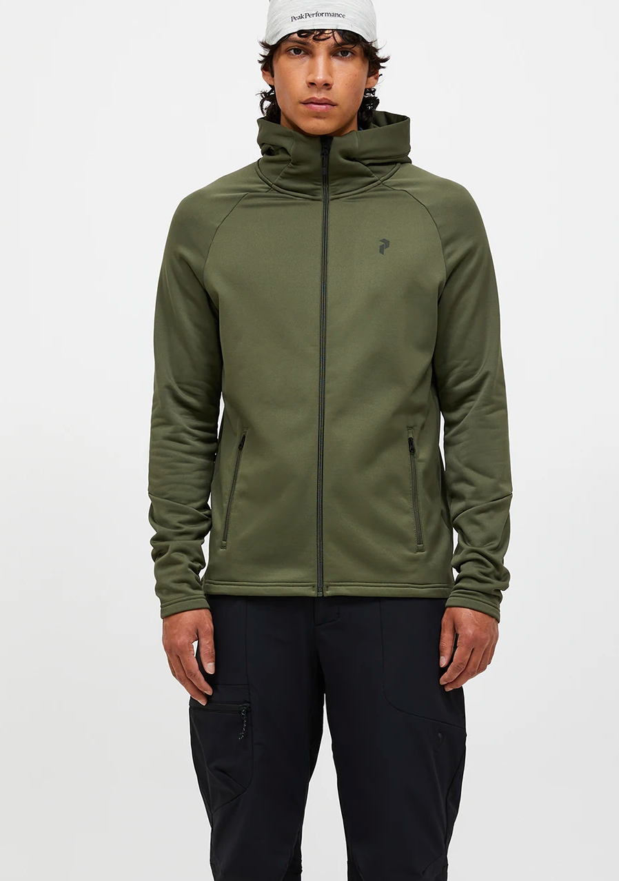 Peak Rider Essentials Zip Hood Pine