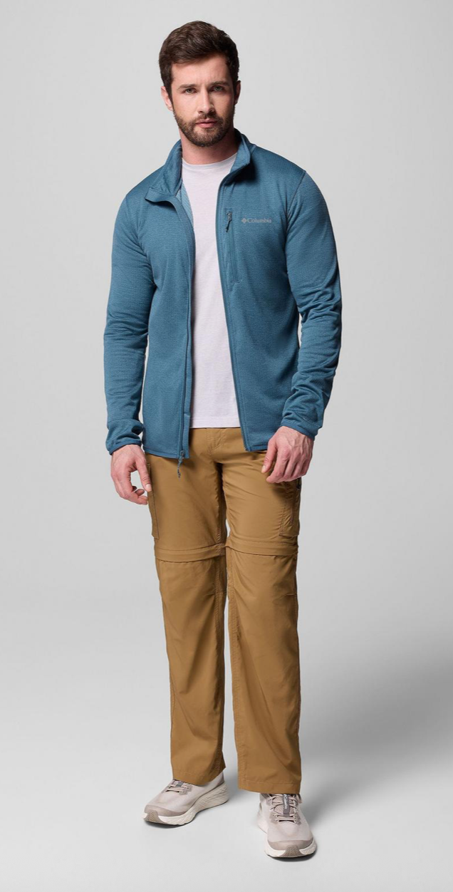 Columbia Essential Hike Grid Fleece Full Zip Everblue