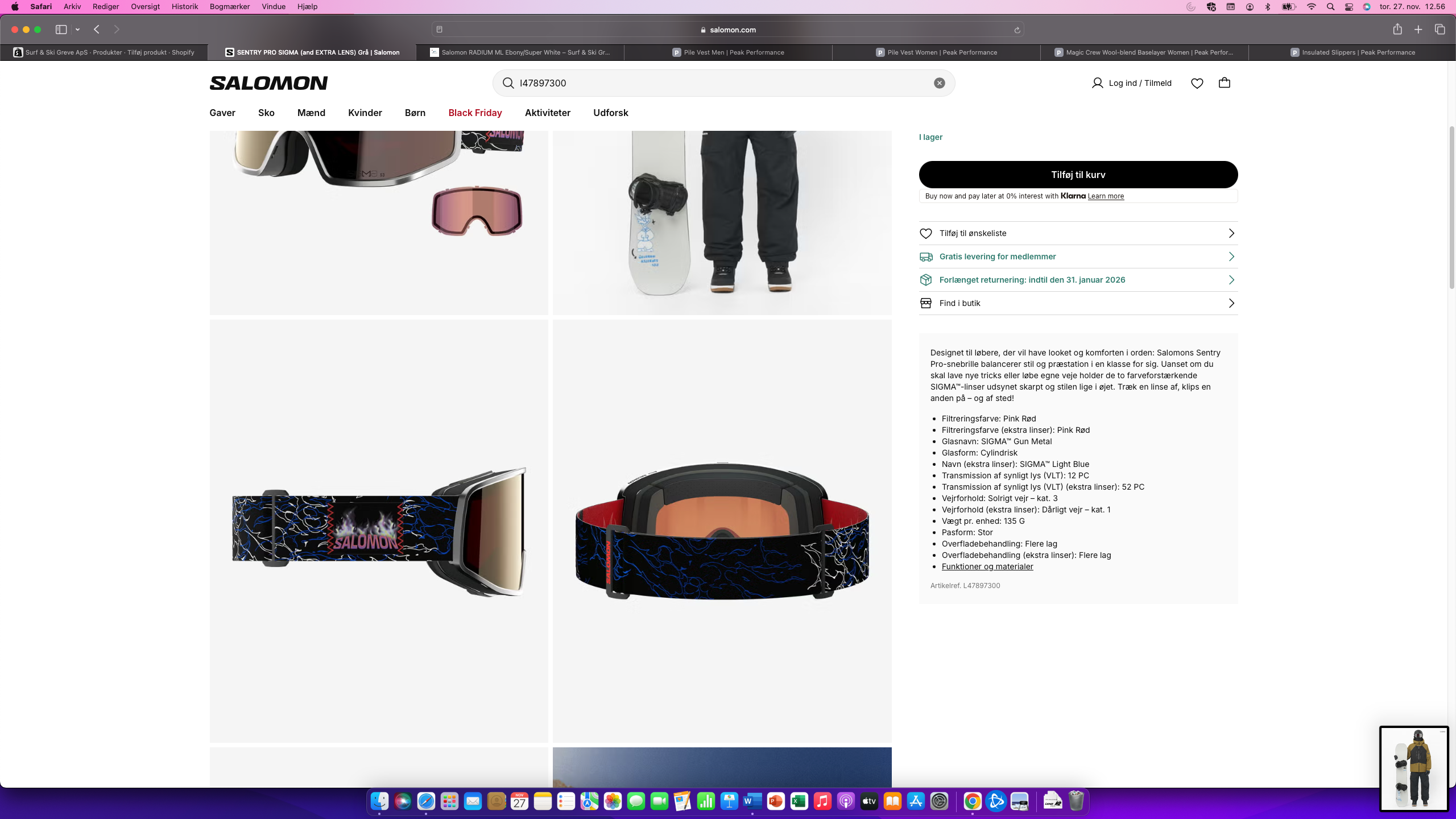 Salomon SENTRY PRO SIGMA Silver (+ ekstra linse)