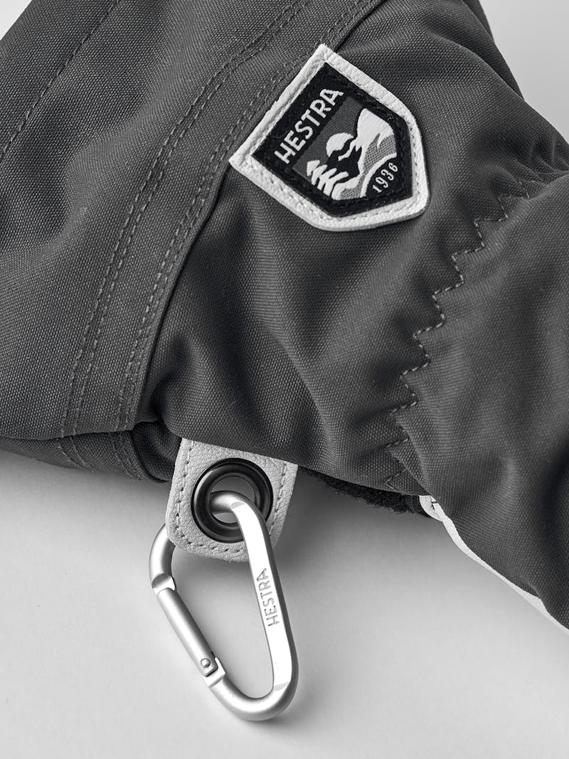 Hestra Army Leather Heli Ski 3-Finger Grey