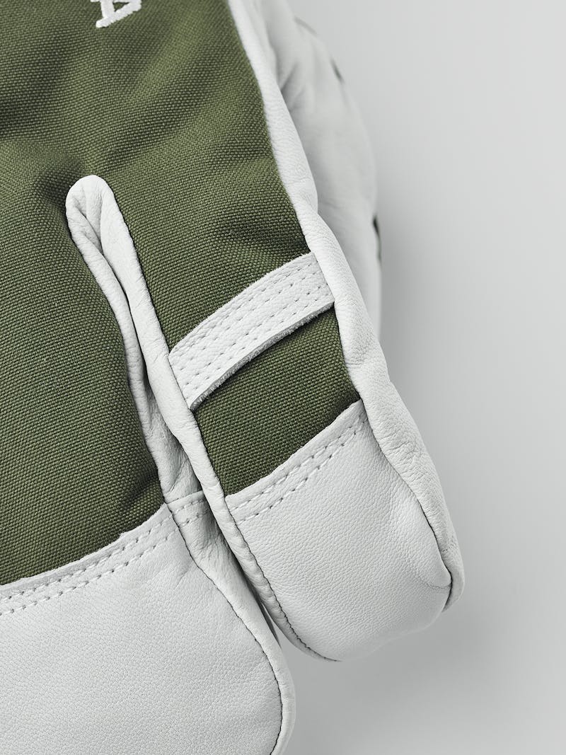 Hestra Army Leather Heli Ski 3-Finger Olive