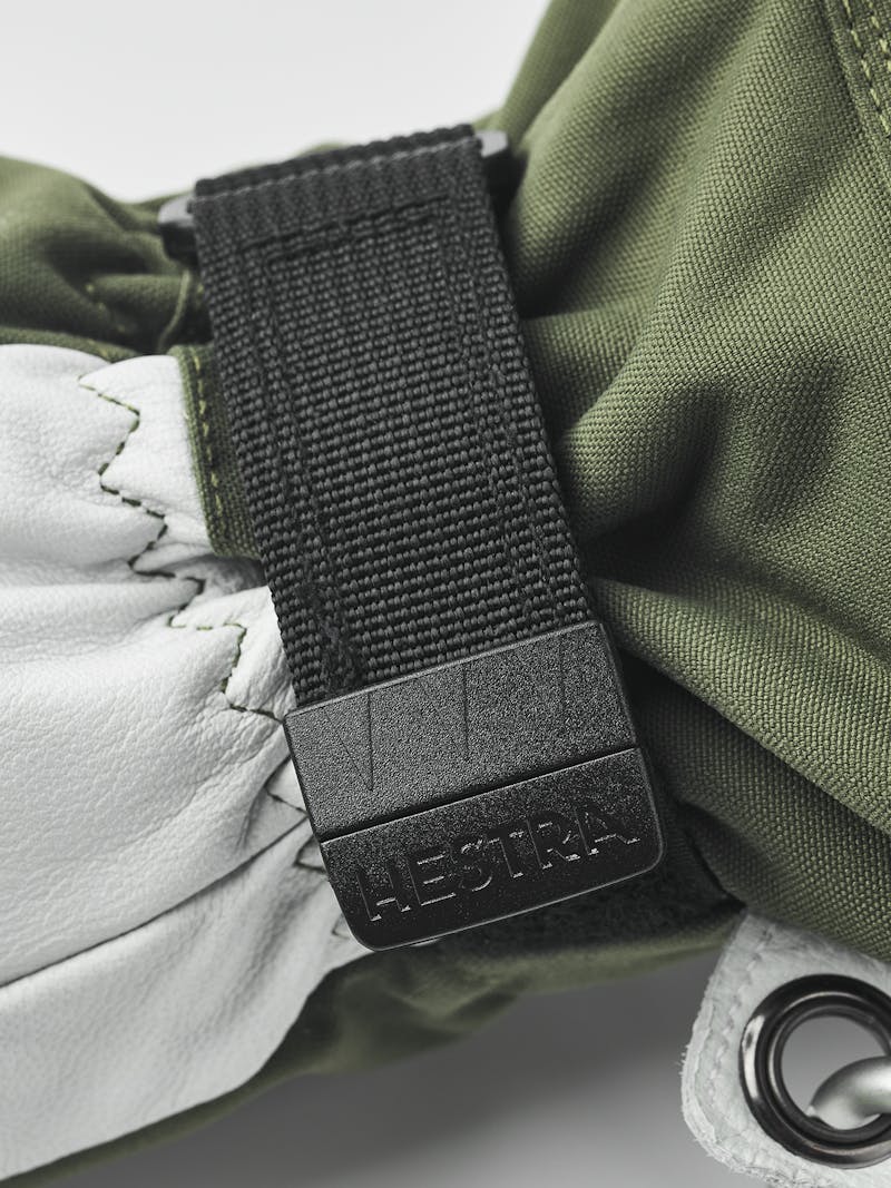 Hestra Army Leather Heli Ski 3-Finger Olive