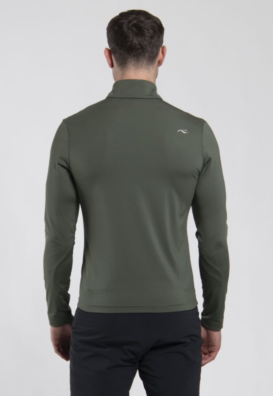 Kjus Men Trace Midlayer Half-Zip - Green Slate/Black