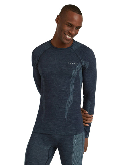 Falke Wool-Tech Langærmet Skiundertrøje Herre - Space Blue