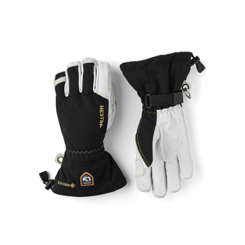 Hestra Army Leather Gore-Tex 5-finger - Sort/Naturgrå