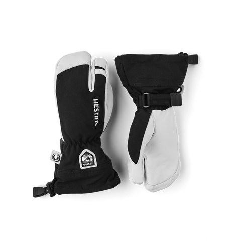 Hestra Army Leather Heli Ski Jr. 3-finger - Sort