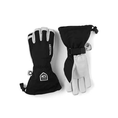 Hestra Army Leather Heli Ski 5-finger - Sort