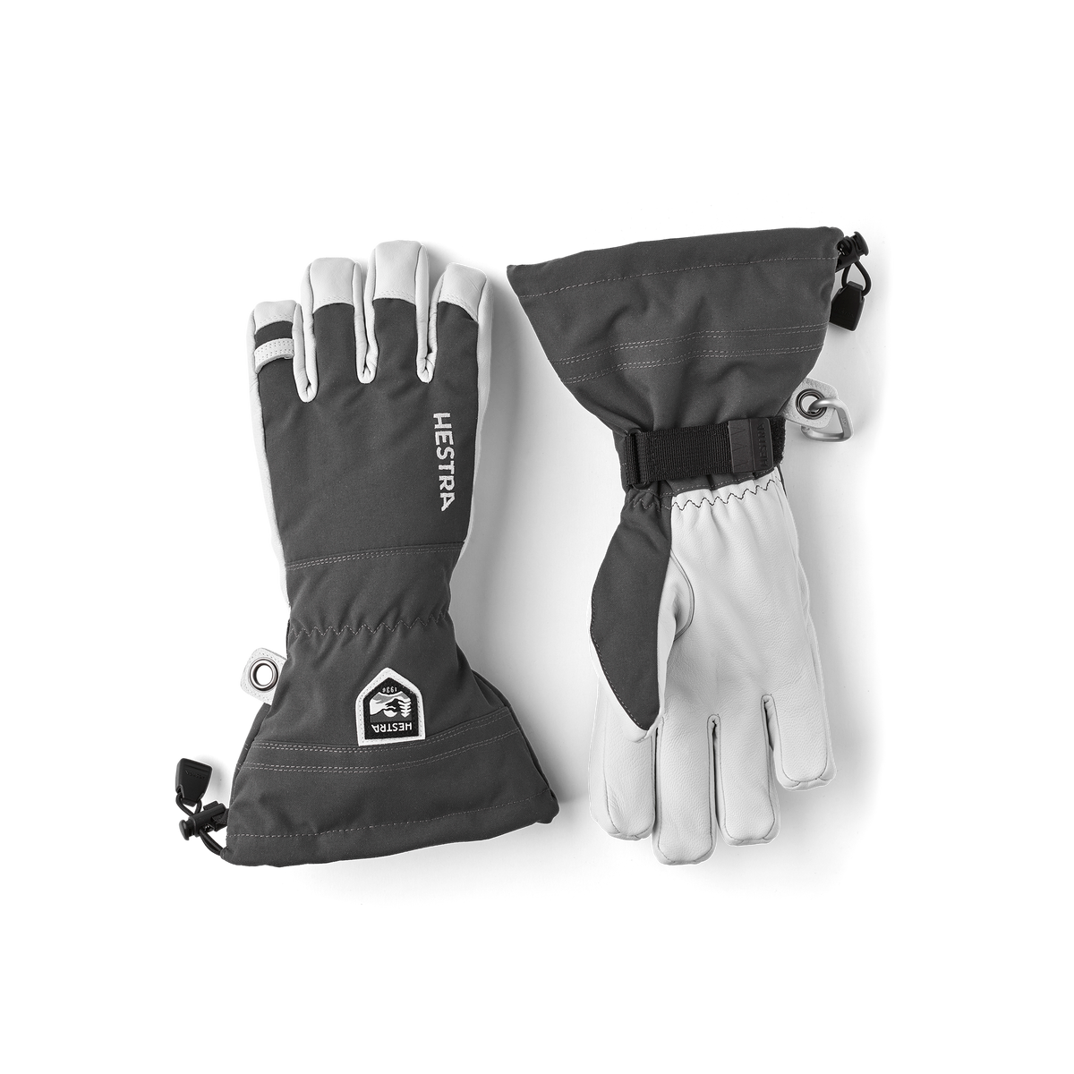 Hestra Army Leather Heli Ski 5-finger - Grå
