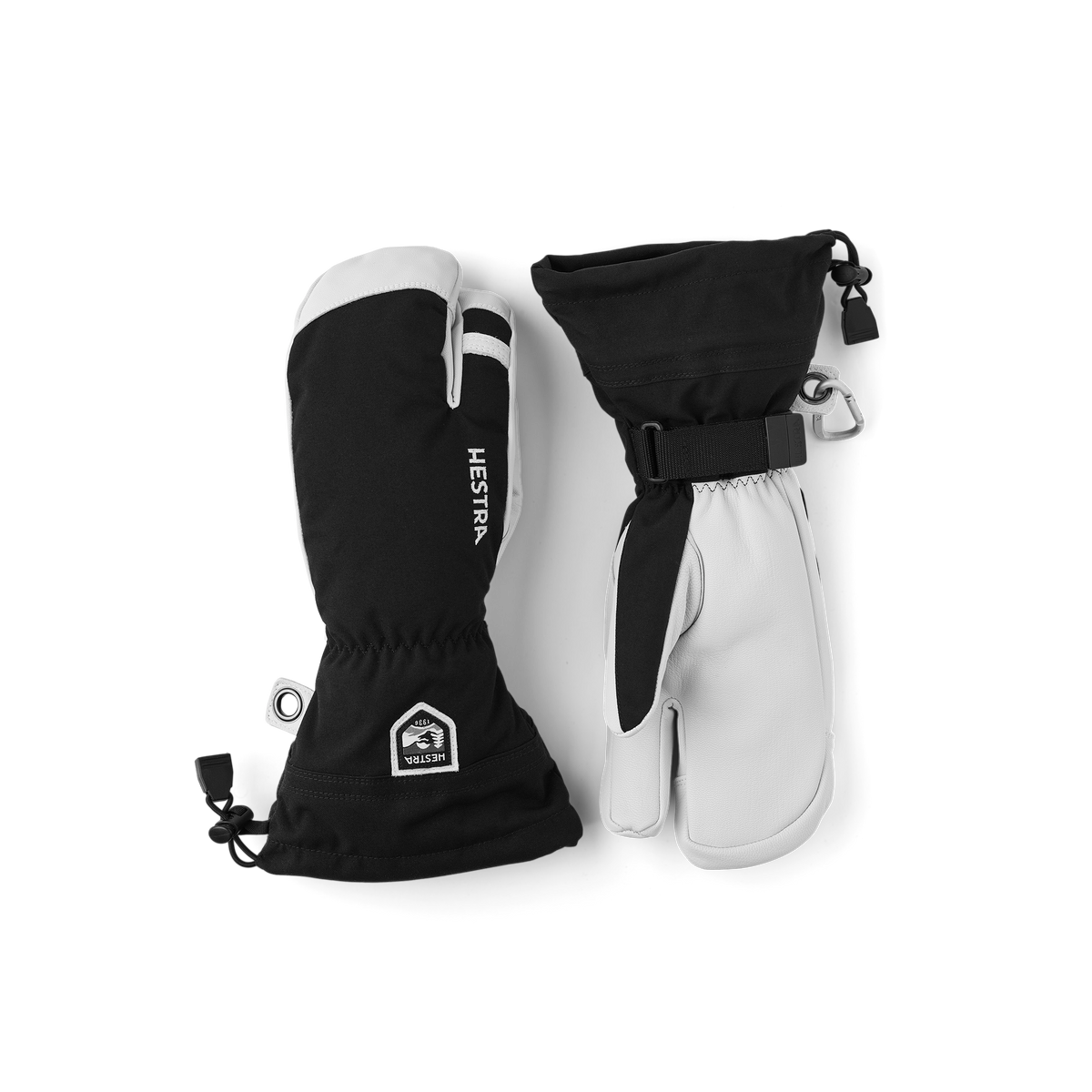Hestra Army Leather Heli Ski 3-finger - Sort