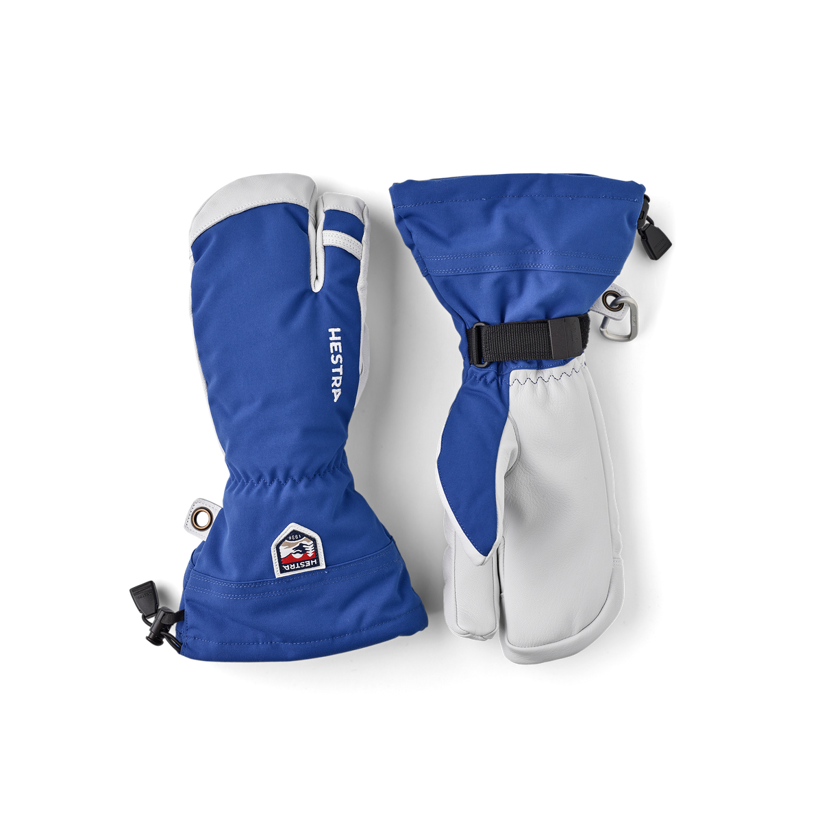 Hestra Army Leather Heli Ski 3-finger - Royal Blue