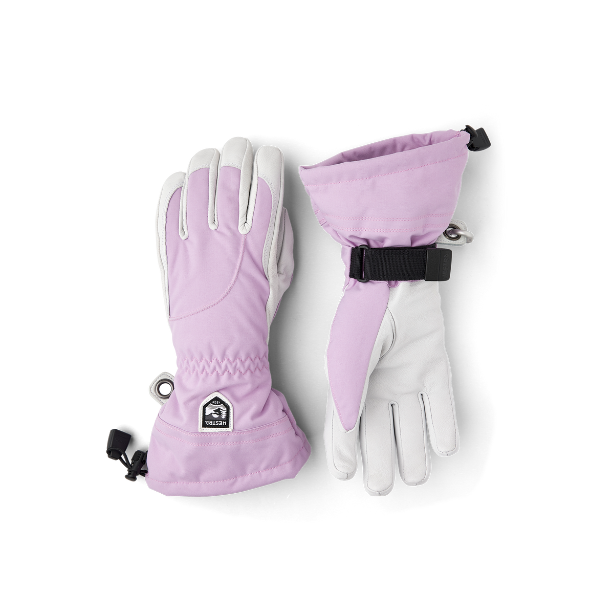 Hestra Heli Ski Dame 5-finger - Lilla/Offwhite
