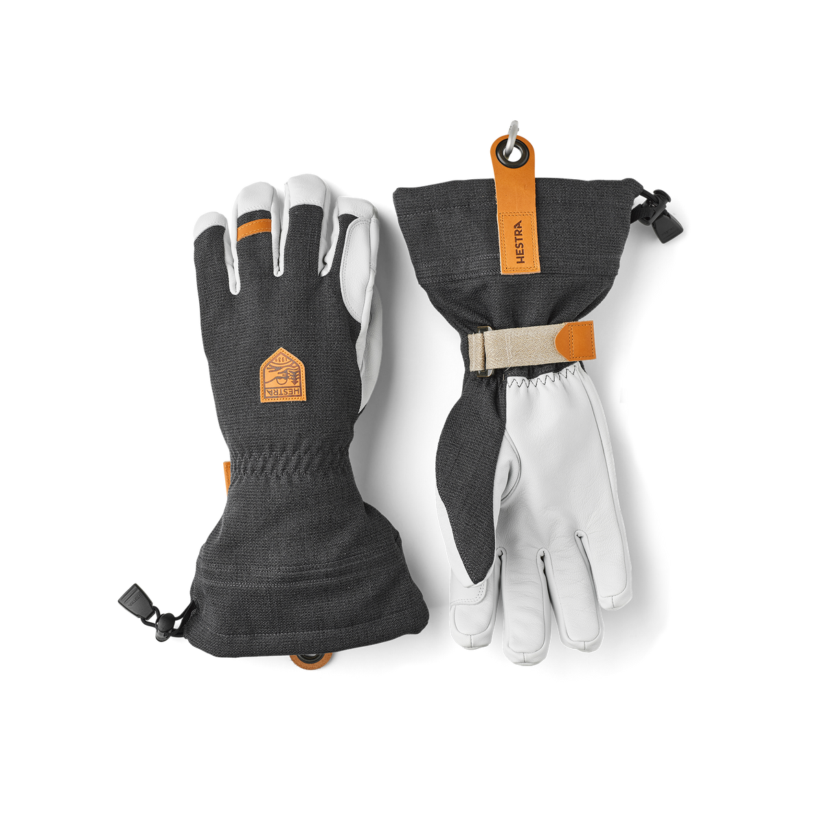 Hestra Army Leather Patrol Gauntlet 5-finger - Koksgrå