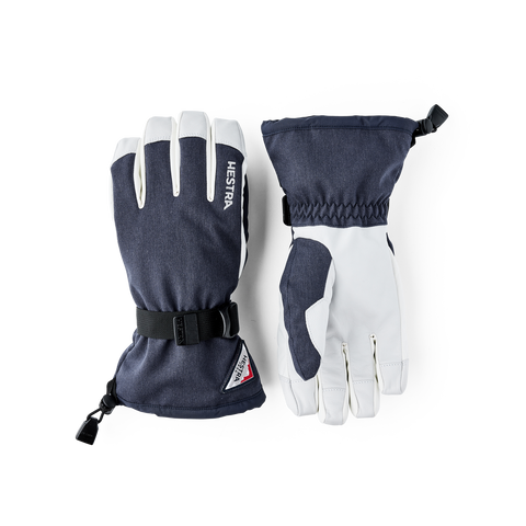 Hestra Powder Gauntlet 5-finger - Marineblå/Offwhite
