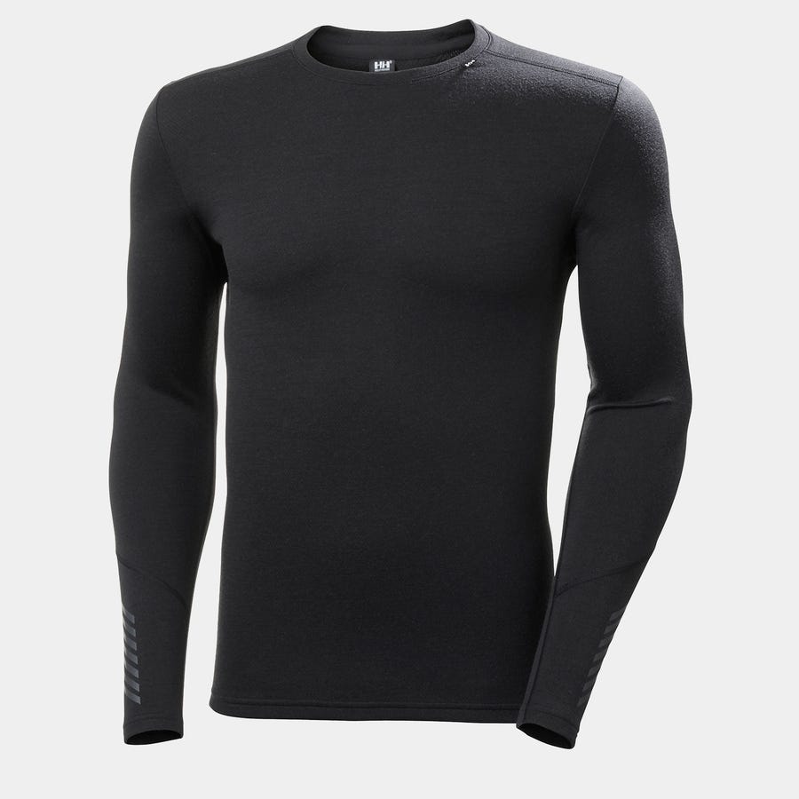 Helly Hansen Lifa Merino Midweight Crew Herre – Sort