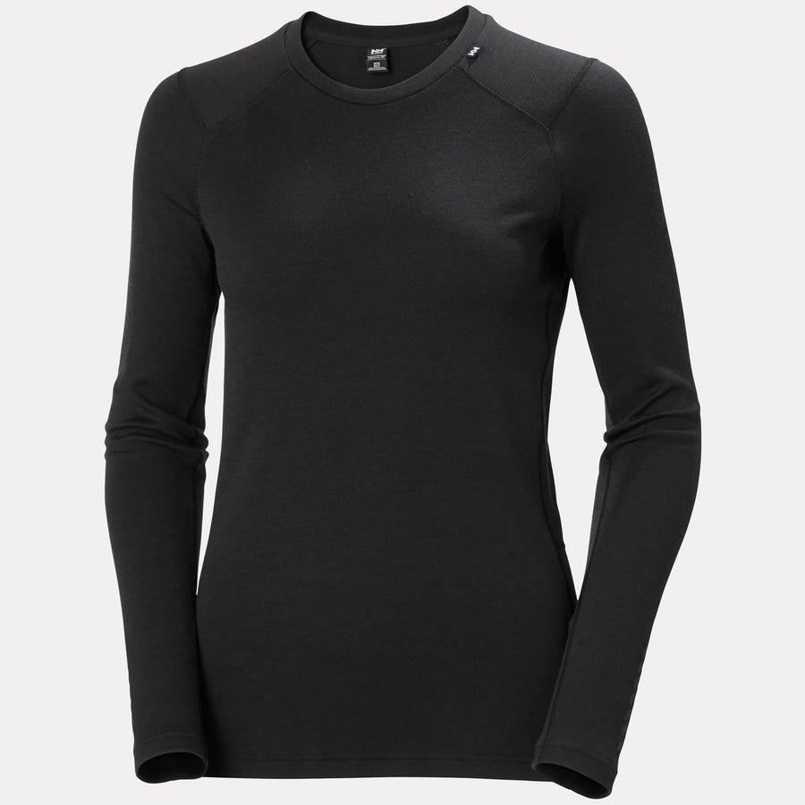 Helly Hansen Lifa Merino Midweight Crew Dame – Sort