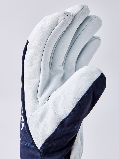 Hestra Army Leather Heli Ski 5-finger - Marineblå