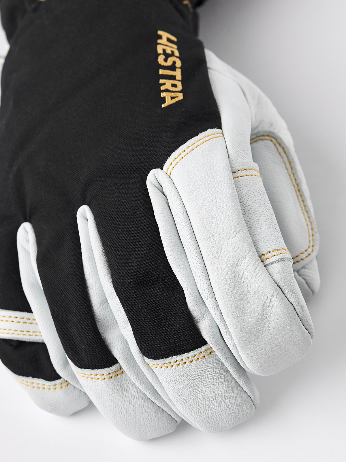 Hestra Army Leather Gore-Tex 5-finger - Sort/Naturgrå