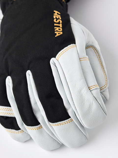 Hestra Army Leather Gore-Tex 5-finger - Sort/Naturgrå