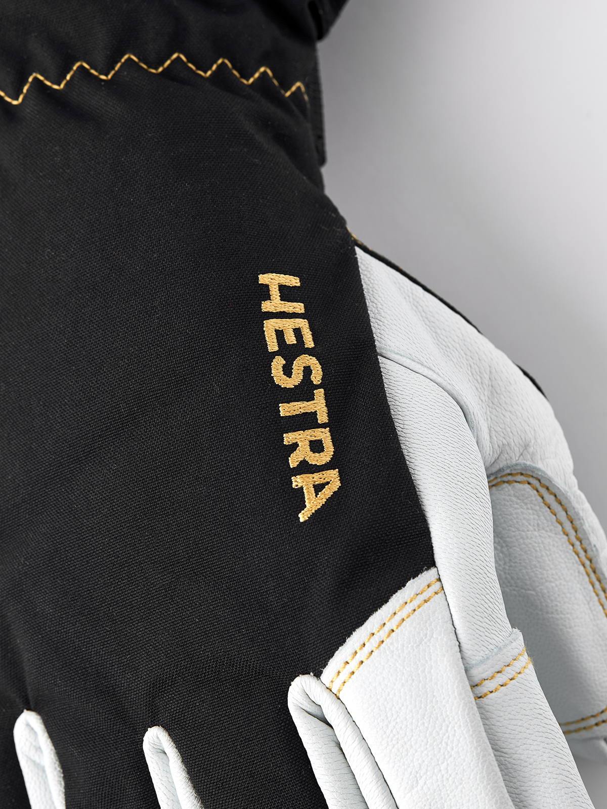 Hestra Army Leather Gore-Tex 5-finger - Sort/Naturgrå