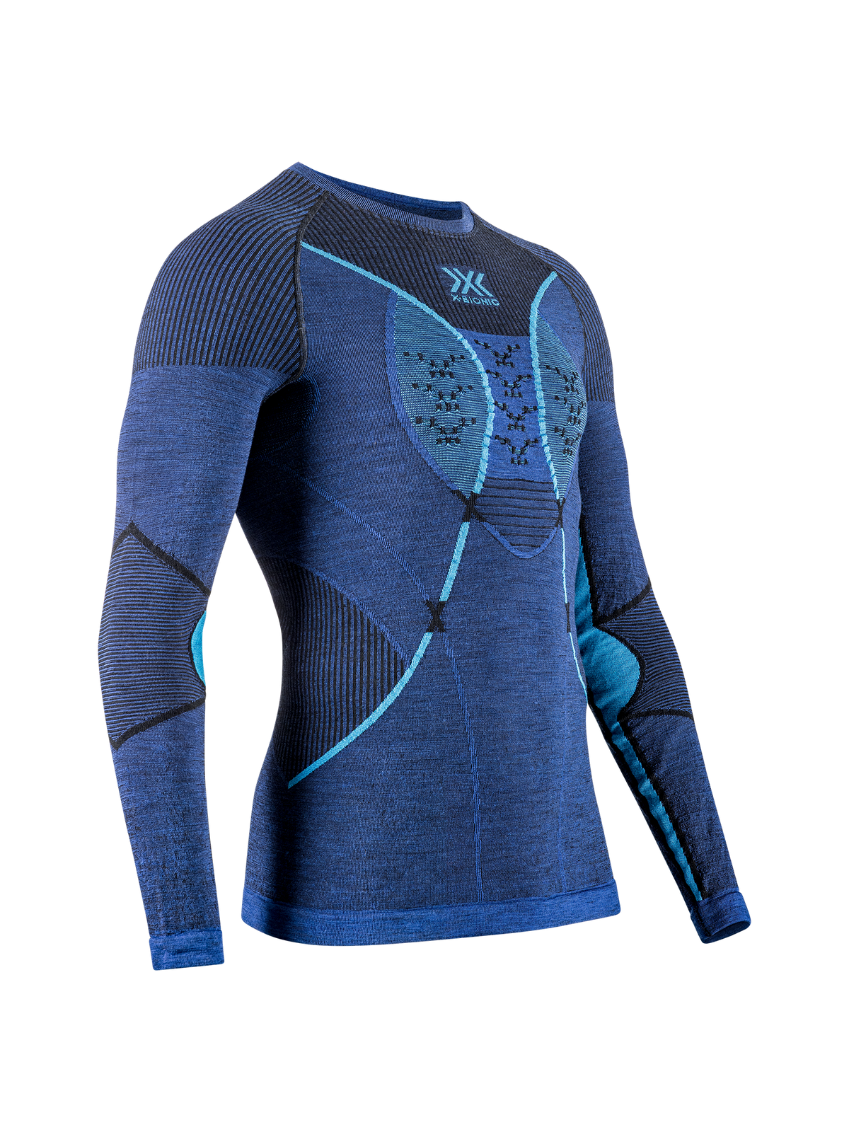 X-Bionic Merino Shirt Herre - Dark Ocean/Sky Blue