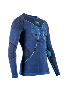 X-Bionic Merino Shirt Herre - Dark Ocean/Sky Blue