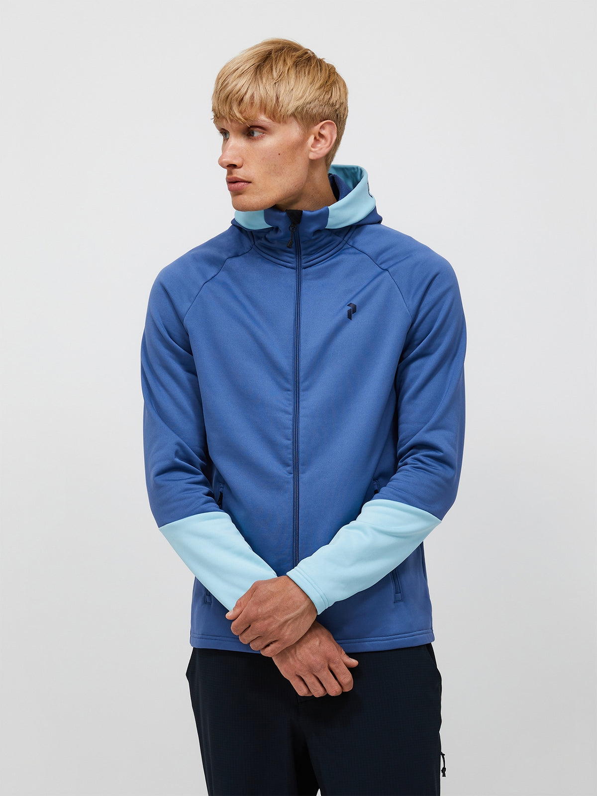 Peak Performance Rider Essentials Zip Hood Herre – Summit Sky / Snowmelt