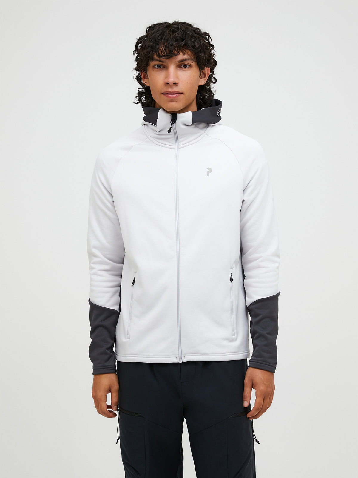 Peak Performance Rider Essentials Zip Hood Herre – Antarctica / Motion Grey
