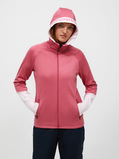 Peak Performance Rider Essentials Zip Hood Dame – Mountain Blush / Frosted Blossom