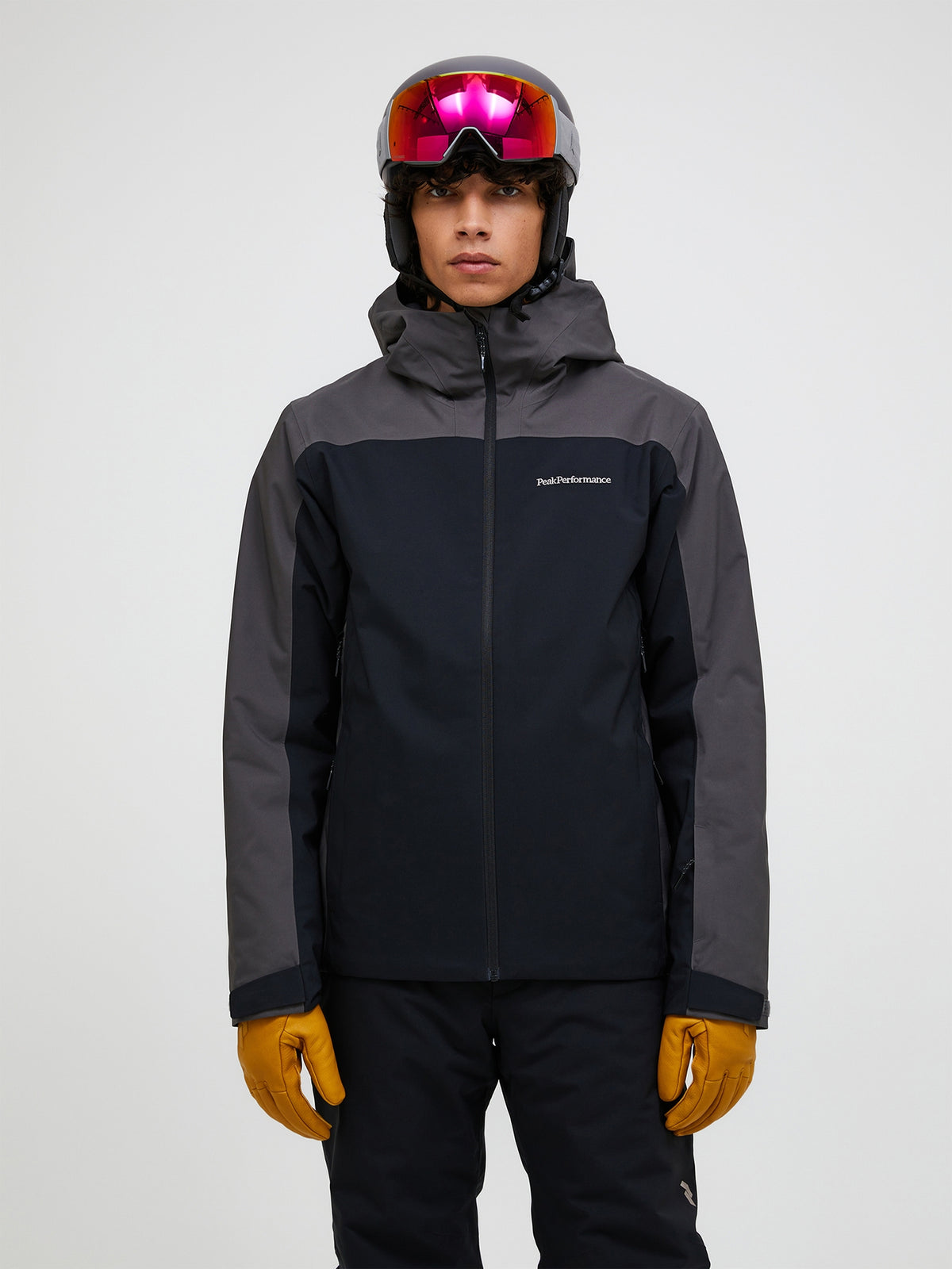 Peak Performance Maroon Blocked Insulated Jacket Herre - Black / Motion Grey