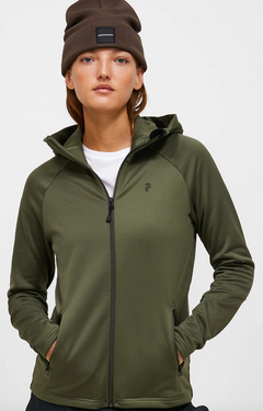 Peak Rider W Essentials Zip Hood Pine