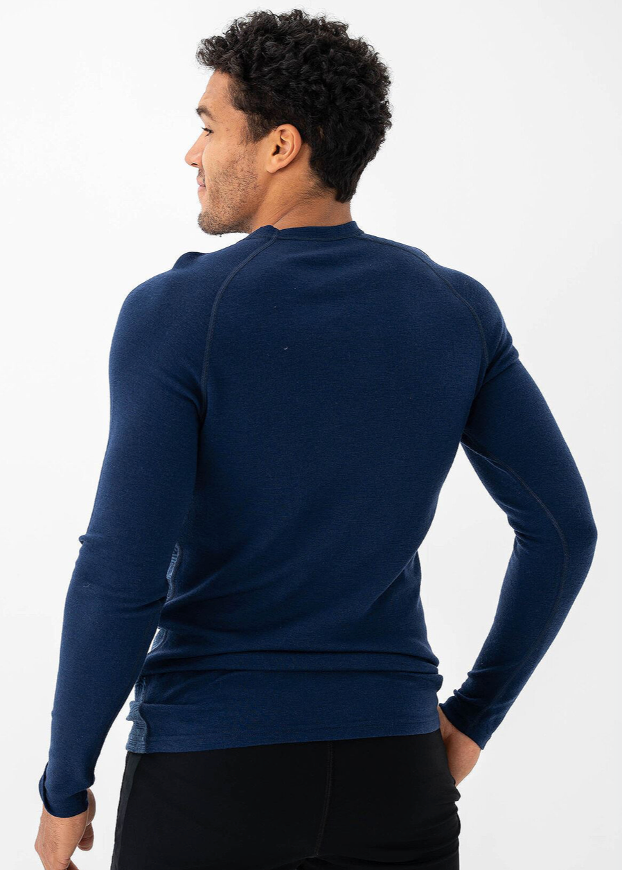 Bula Geo Merino Wool Crew Navy