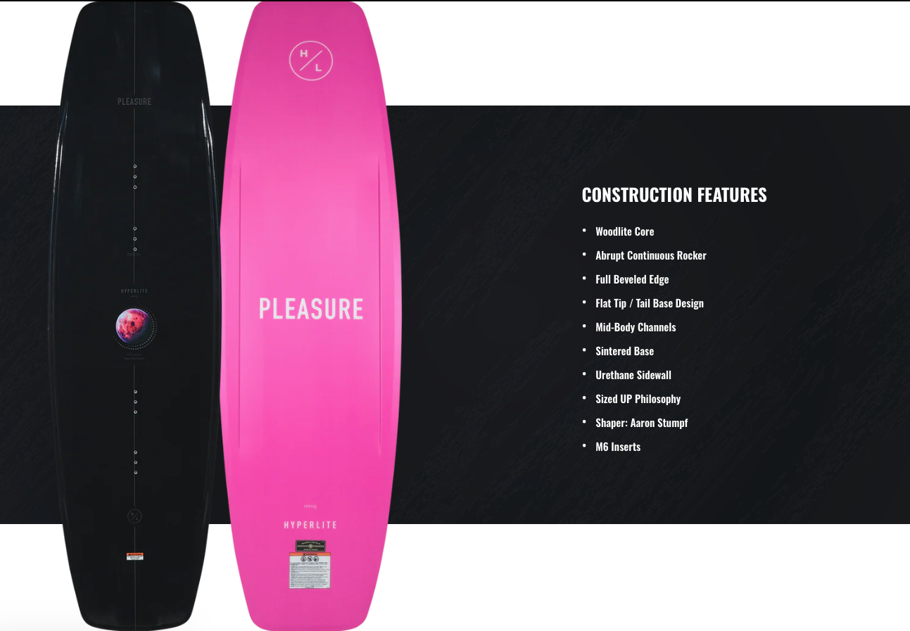 Hyperlite Pleasure Wakeboard 2026