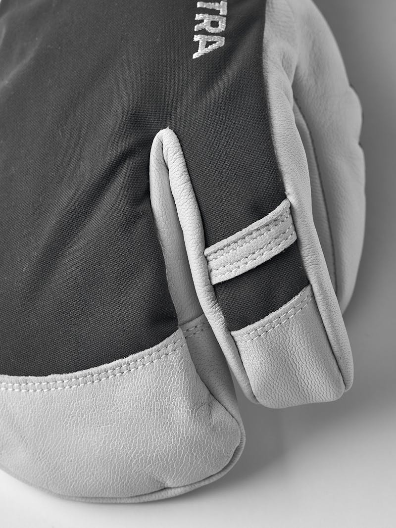Hestra Army Leather Heli Ski 3-Finger Grey